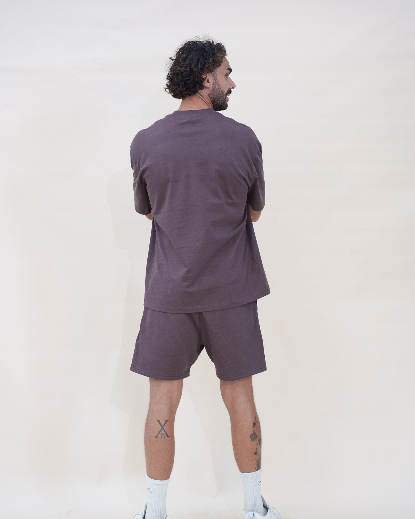 Club Tee & Short Set marron — dos