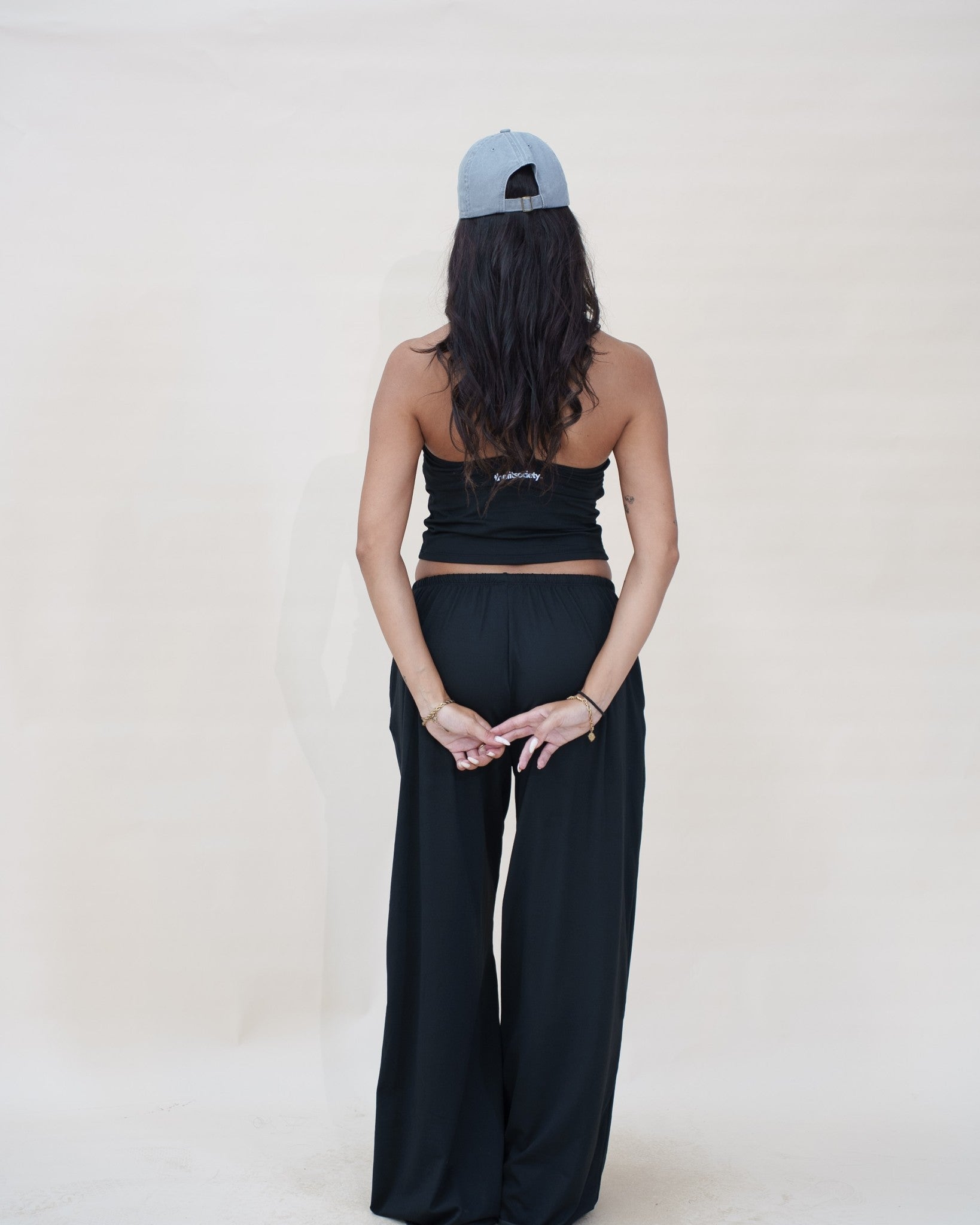 Flow Wide-Leg Set noir — dos