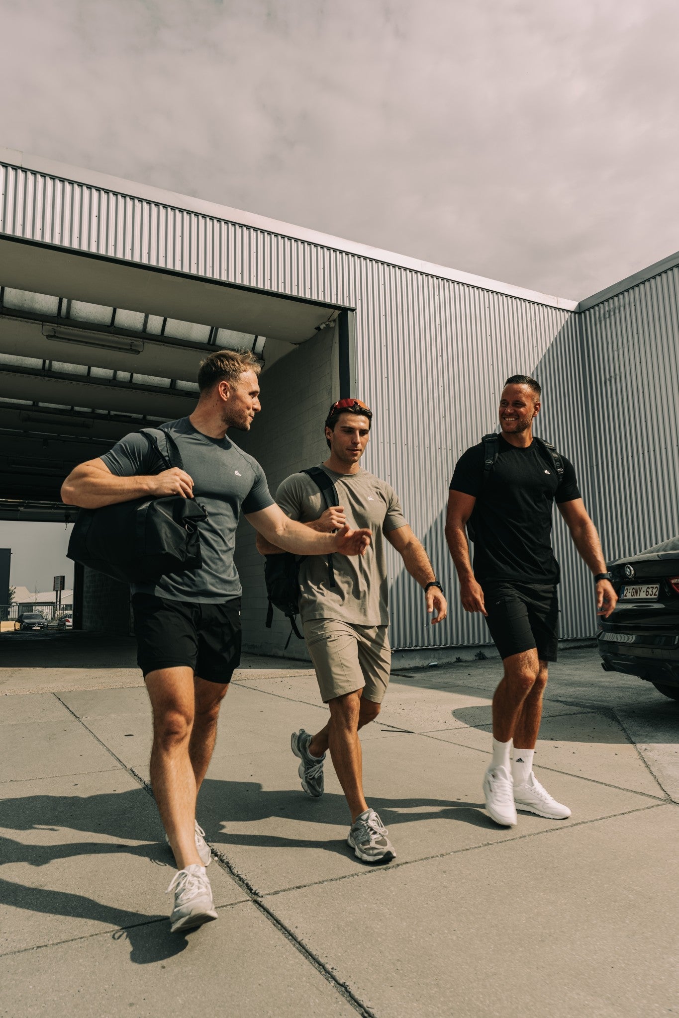 Le vestiaire du Drop de The Fit Society, shoot urbain à Liège