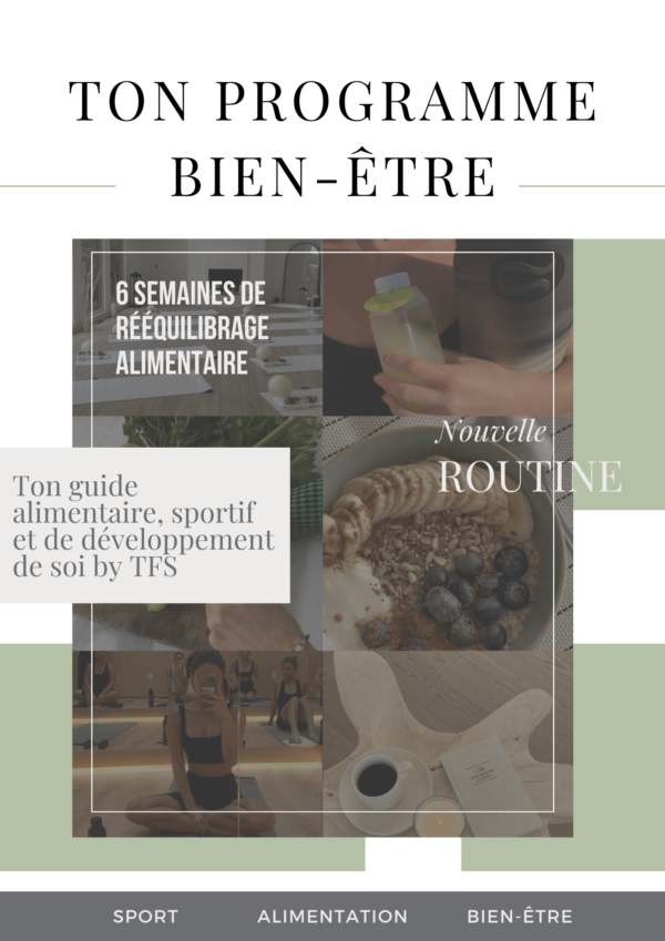 livre avec plusieurs images de sport et de recettes